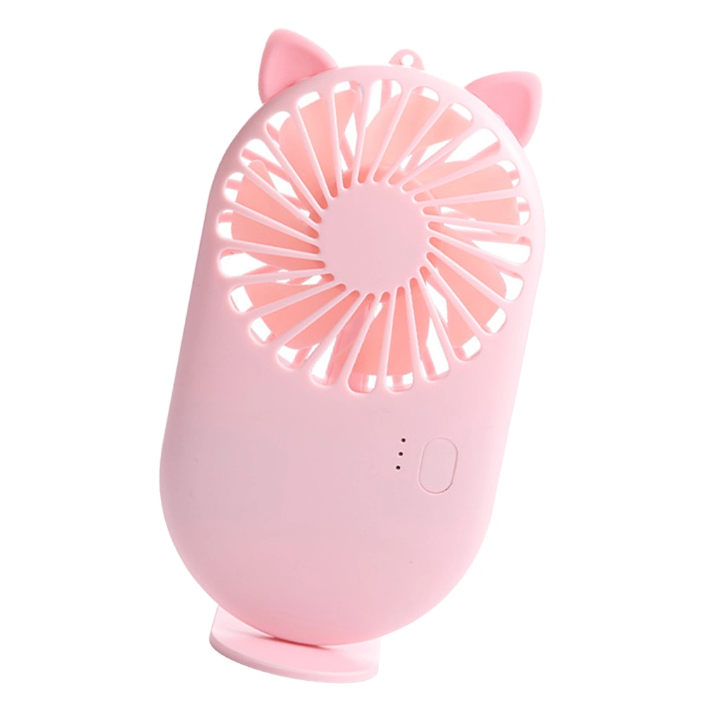 Pocket USB Charging Mini Fan Desktop Fan Portable Handheld Fan for Home Office (Pink)