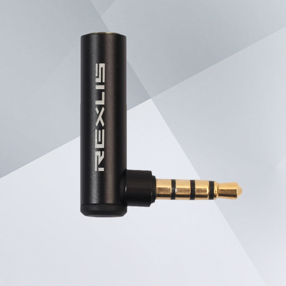 3.5mm Male to Female 90 Degree Adapter For Mobile Phones Tablets Laptops Desktop Computers Digital Cameras Mp3 Mp4 Use(Black)