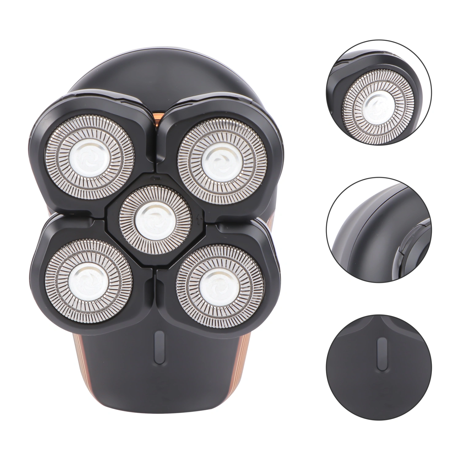 1 Set Shave Head Machine Five Head Electric Razor Rechargeable Waterproof Head Shaving Electric Shaver Smart Shaver