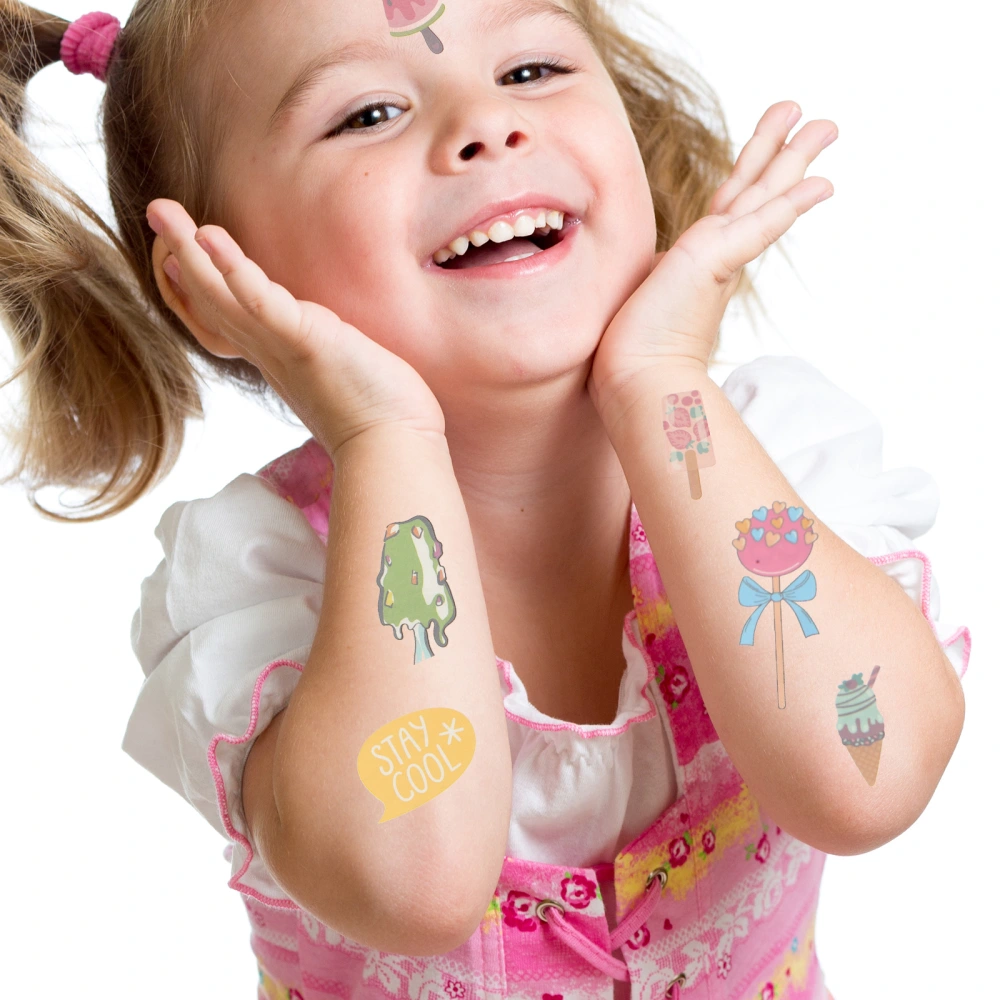 10 Sheets Temporary Tattoos Stickers Kids Colorful Tattoos Waterproof Tattoos