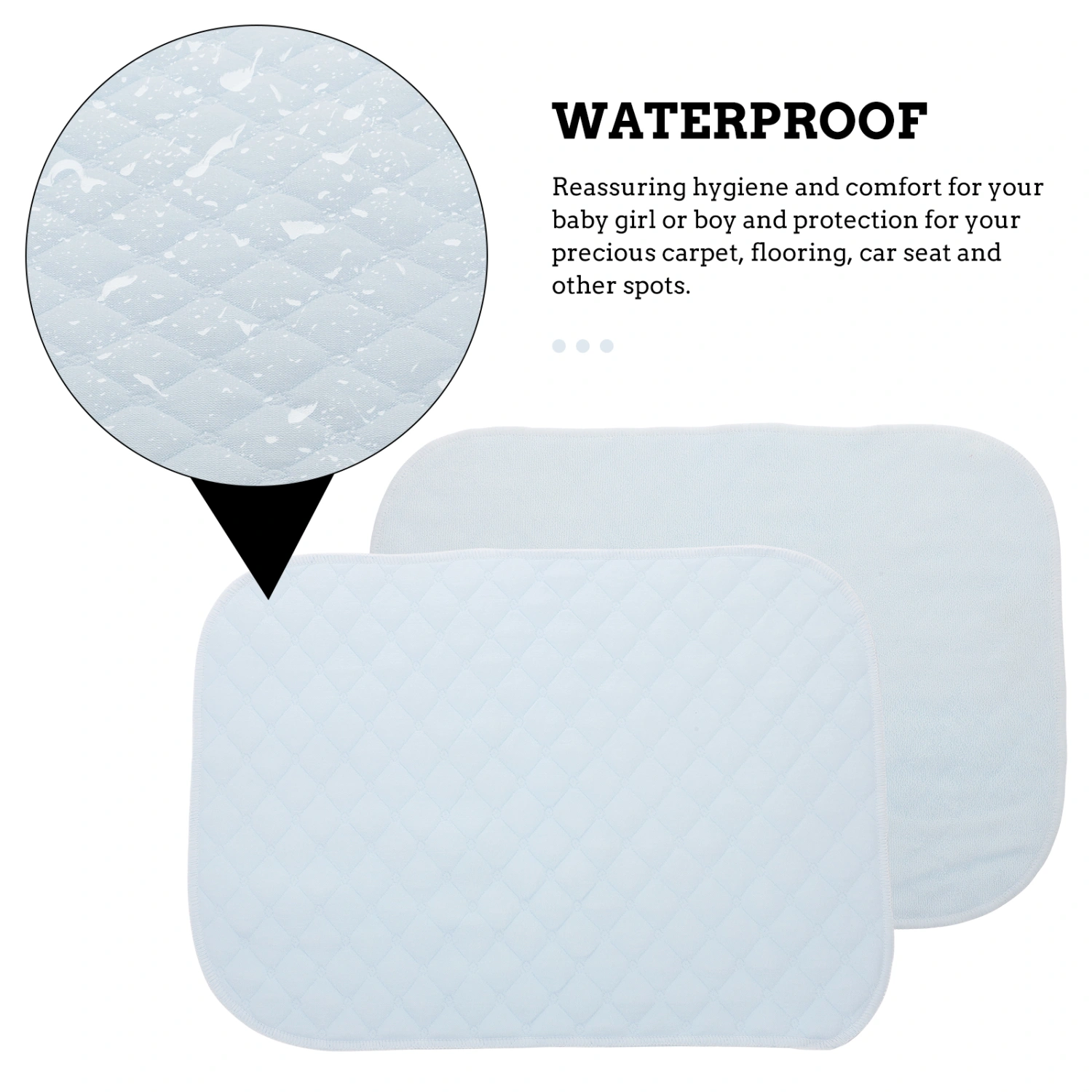 5pcs Eco Cotton TPU Waterproof Diaper Pads Baby Diaper Cushions Waterproof Pads