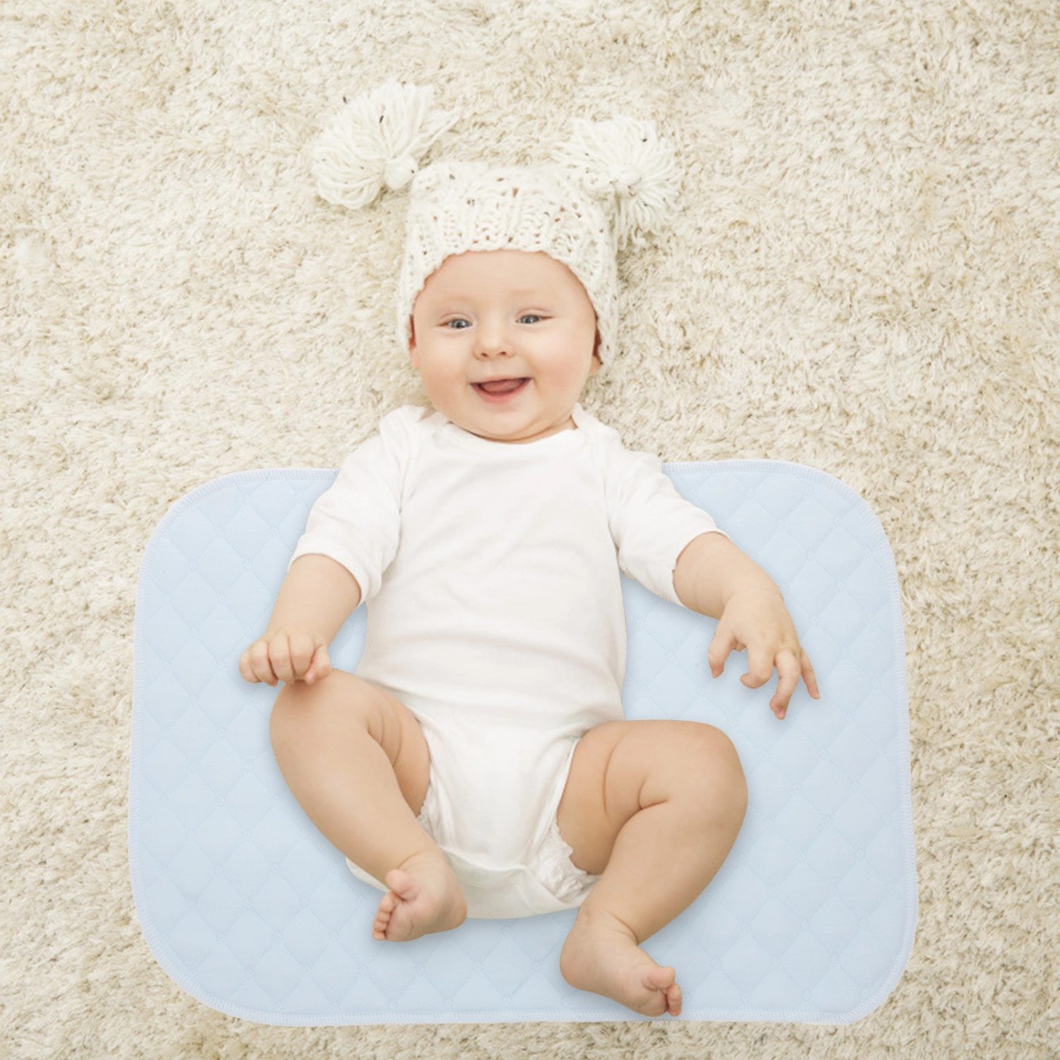 5pcs Eco Cotton TPU Waterproof Diaper Pads Baby Diaper Cushions Waterproof Pads
