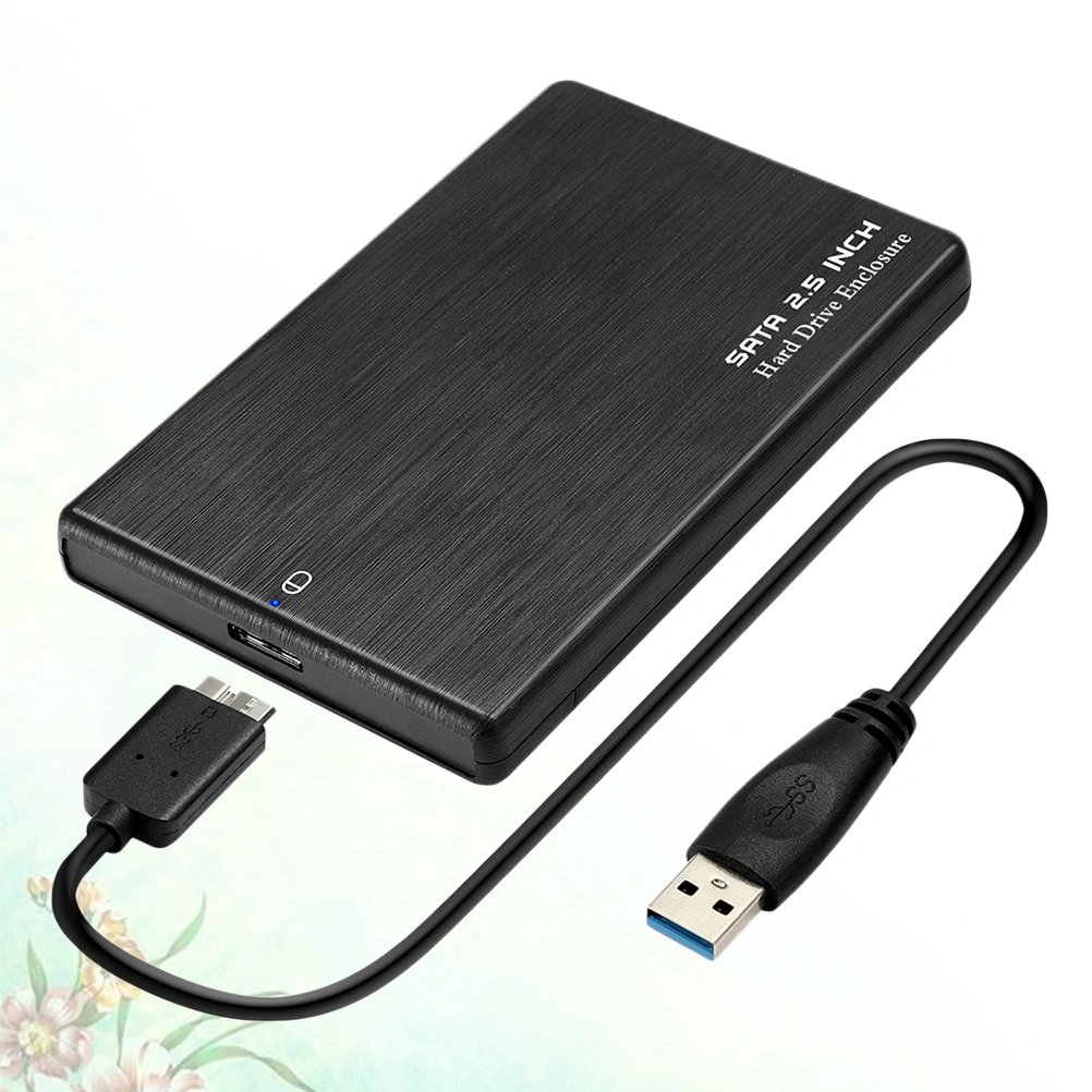 USB 3.0 Hard Disk Box 2.5 Inch Hard Drive Enclosure SATA to USB Hard-disk Cartridge Hard Disk Box (Black)