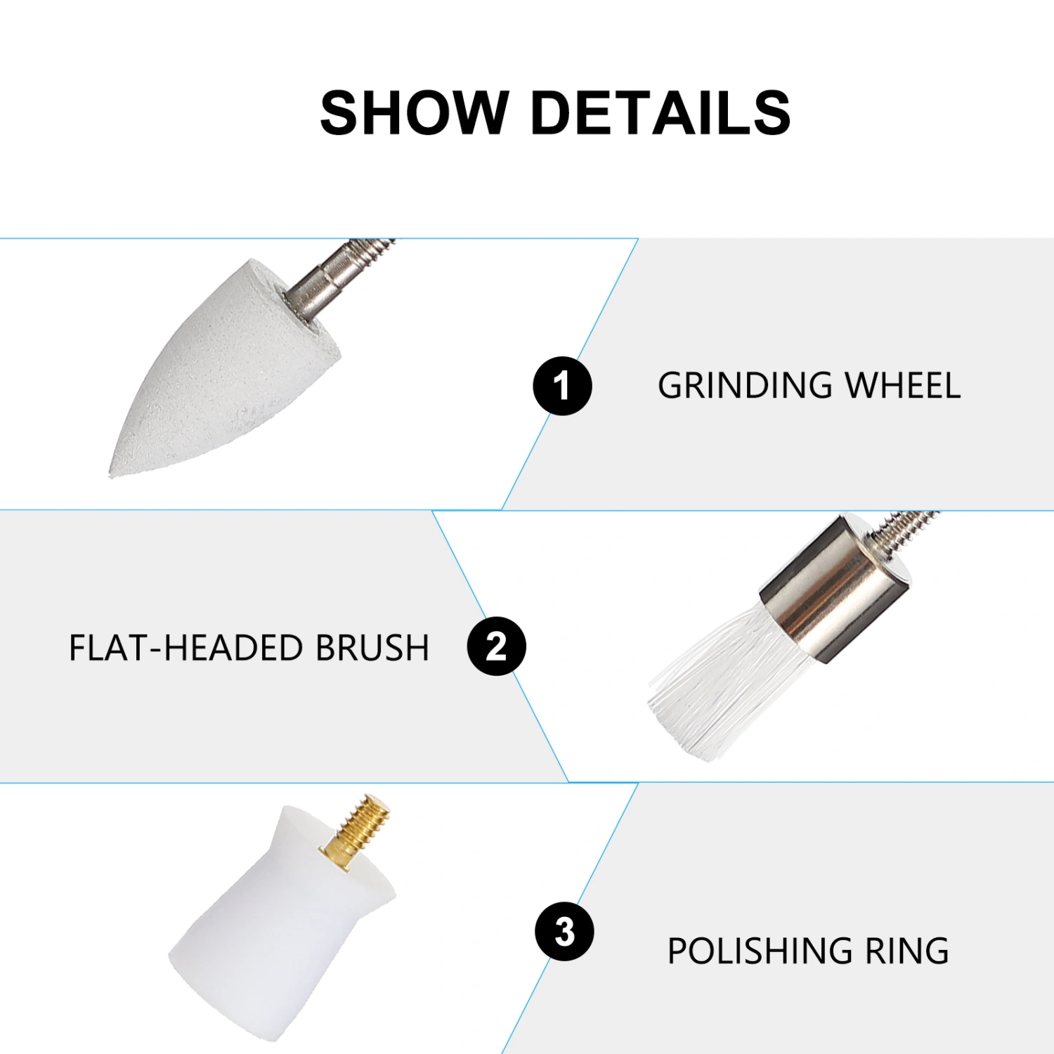1 Set Tooth Cleaner Parts Electric Tooth Cleaner Polisher Tool for Home