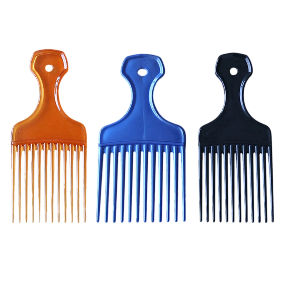 3pcs Retro Insert Comb Simple Headdress Insert Comb for Woman Man Male (Orange, Black, Blue)