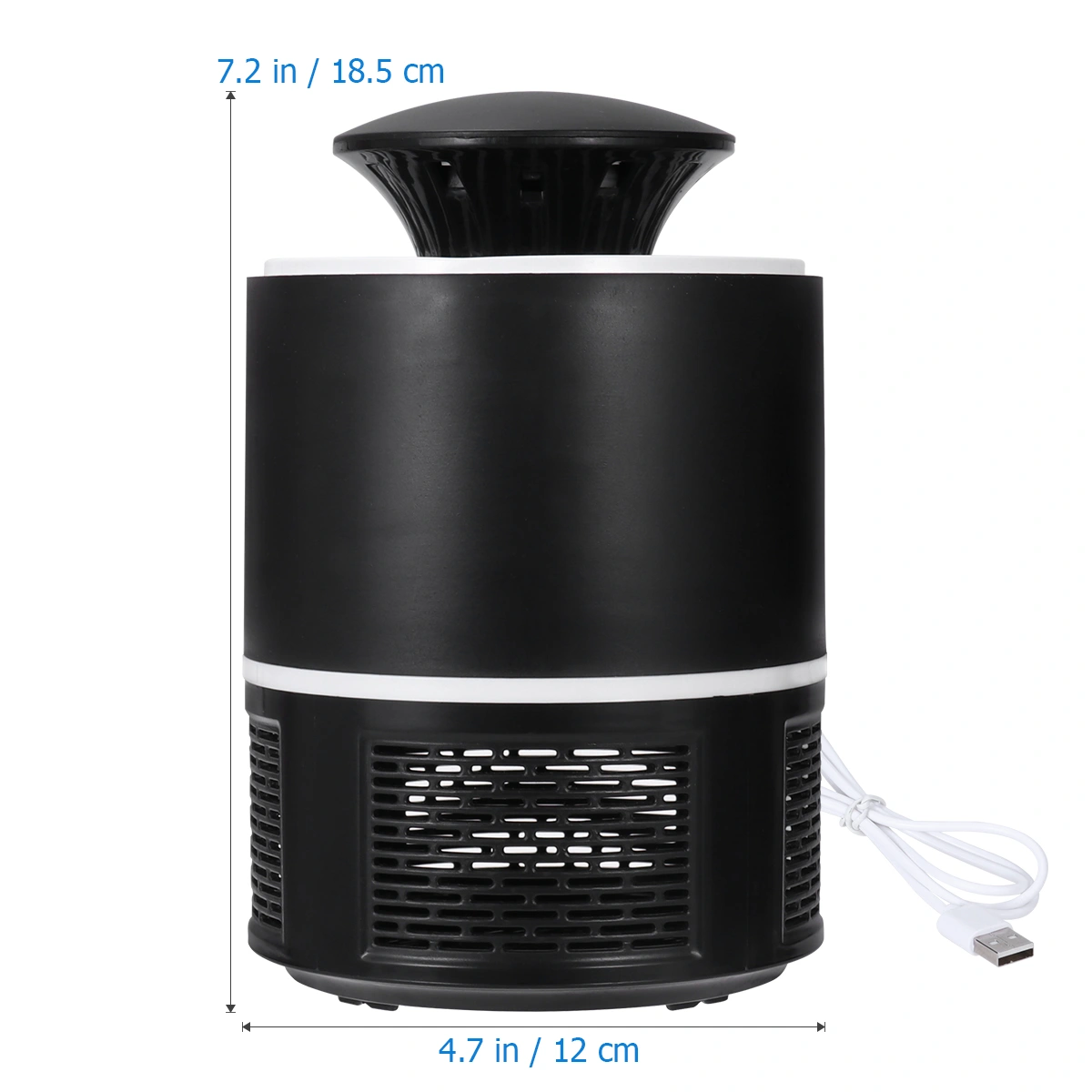 LED Bug Zapper Lamp Electronic Mosquito Dispeller Device Indoor Mosquito Trap Inhaled Mosquito Fly Repellent Device USB Charger 6 Lamps (Black)