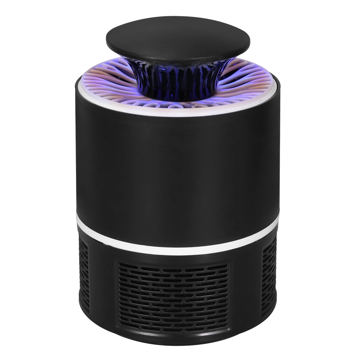 LED Bug Zapper Lamp Electronic Mosquito Dispeller Device Indoor Mosquito Trap Inhaled Mosquito Fly Repellent Device USB Charger 6 Lamps (Black)