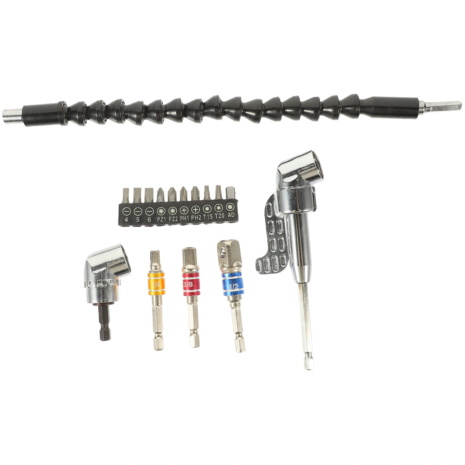 1 Set Flexible Drill Bit Extension Flex Drill Bit Angle Drill Attachment