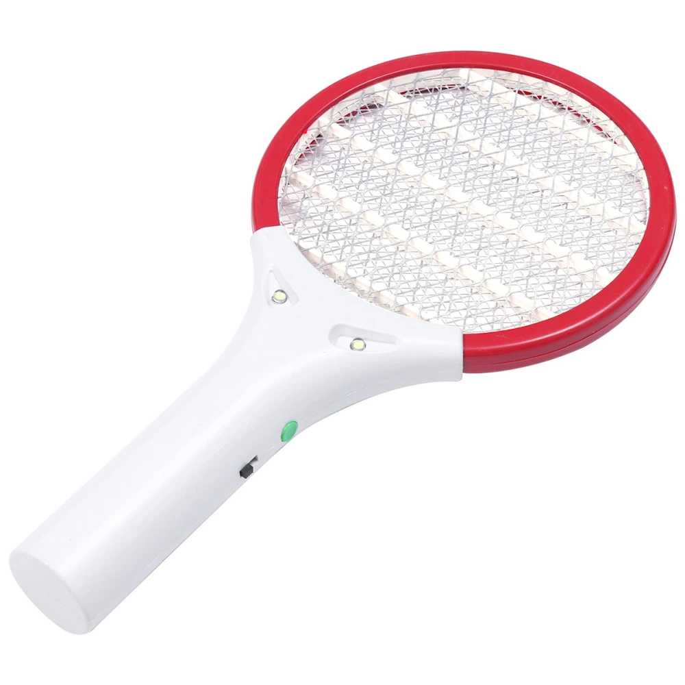 USB Rechargeable Plastic Swatter Mini Mosquito Swatter Car Mosquito Remover Fly Swatter with LED Light Safety Hammer for Dorm Home (Red)