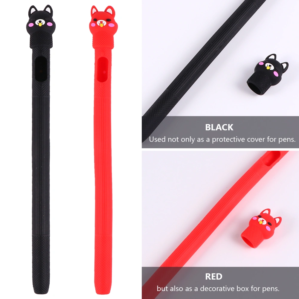 2pcs Silicone Stylus Pencil Protective Case Compatible for Apple Pencil 1