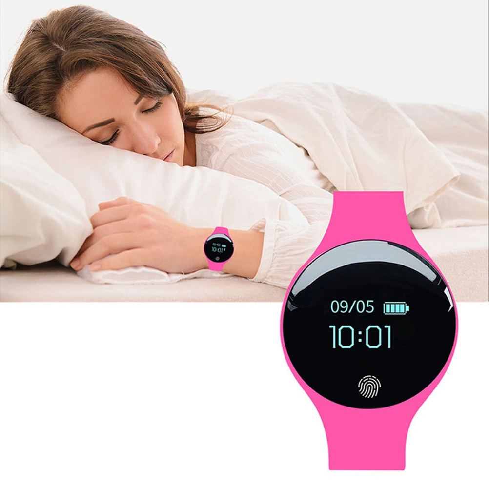 SmartWatch with Call and Fitness Reminder for Android and iOS Fitness Smart Watch Activity Sports Band Bracelet WaterproofWristband (Rosy)