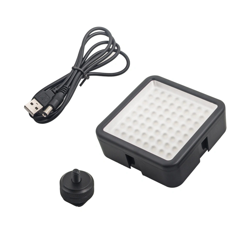 LED64 6000K Dimmable High Brightness LED Video Photo Light for DSLR Camera Camcorder Mini DVR (White)