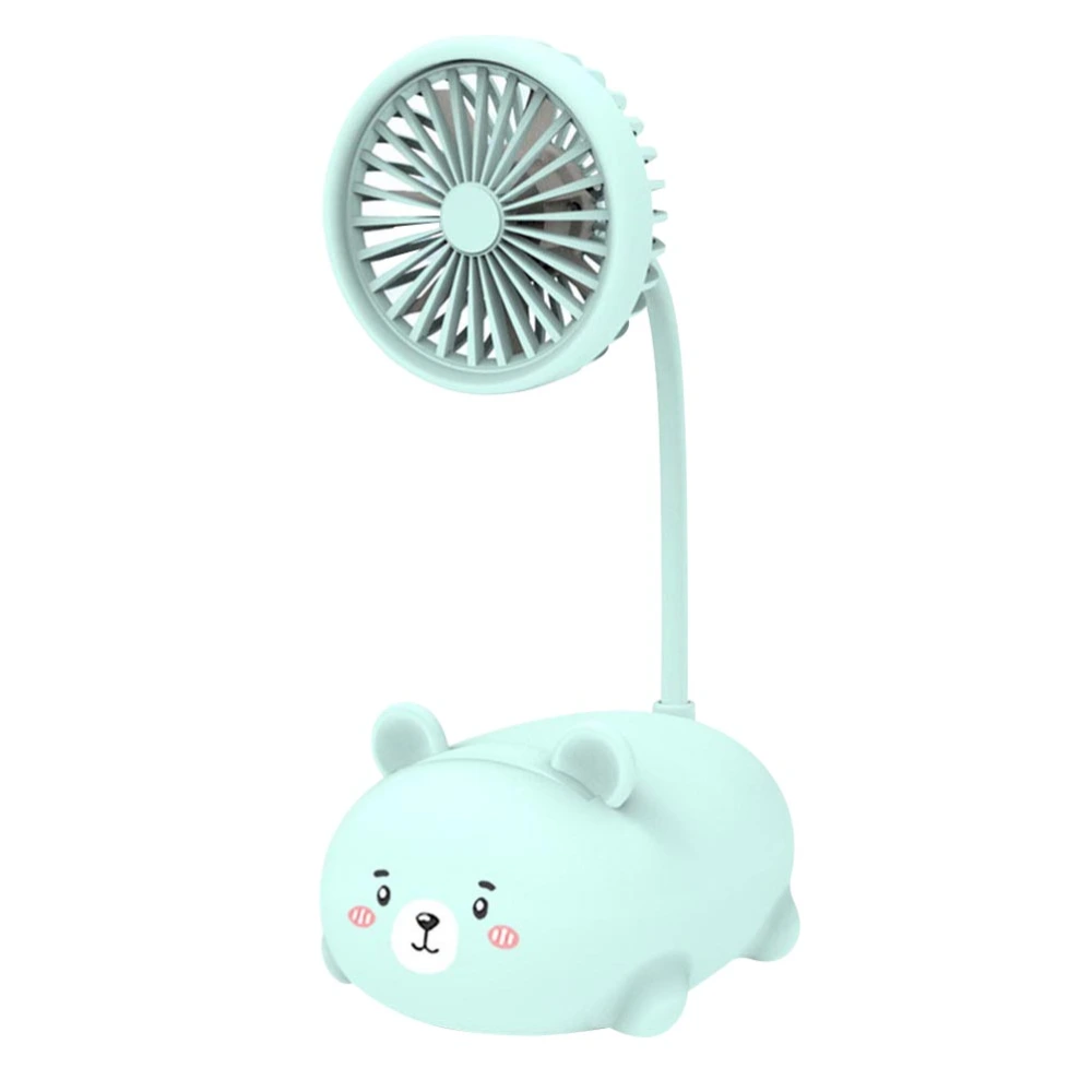 Lovely Cartoon Fan Portable Bear Shaped Design Handheld Fan Mini Fan for Home School Office Outdoor (Random Color)