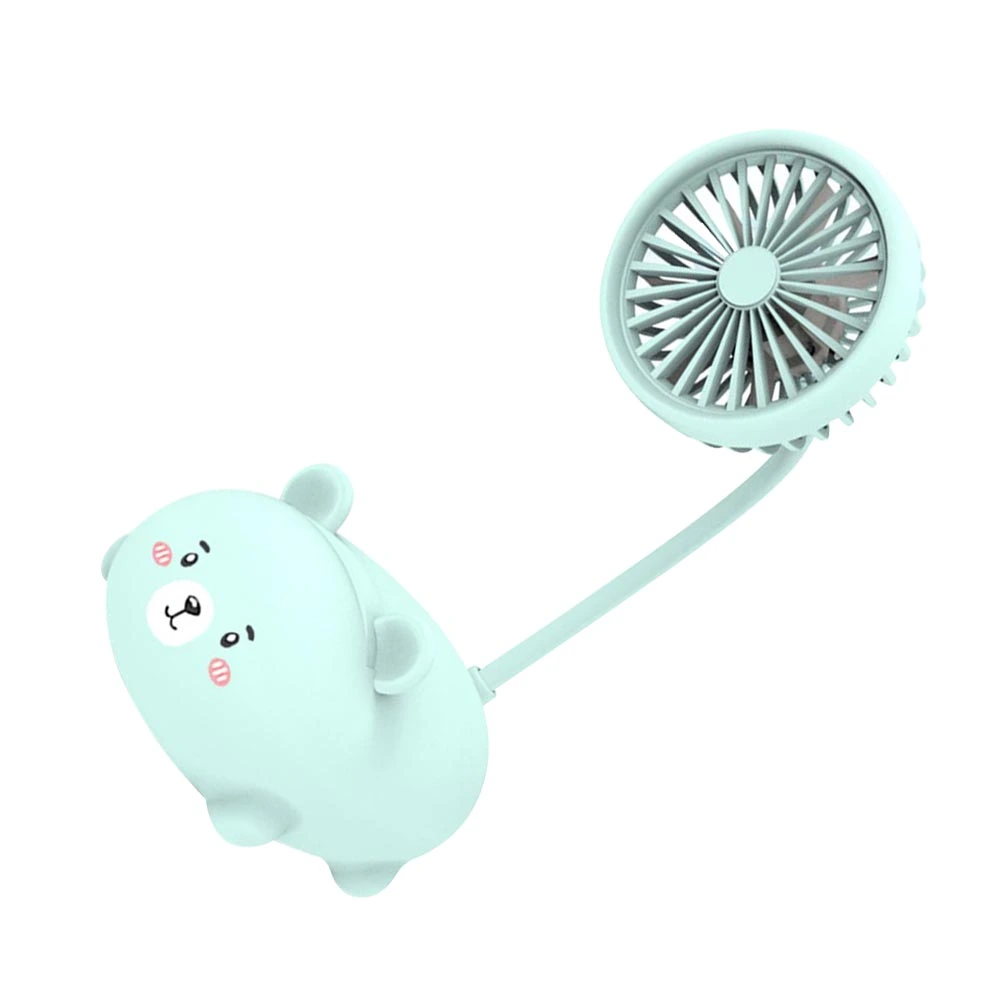 Lovely Cartoon Fan Portable Bear Shaped Design Handheld Fan Mini Fan for Home School Office Outdoor (Random Color)