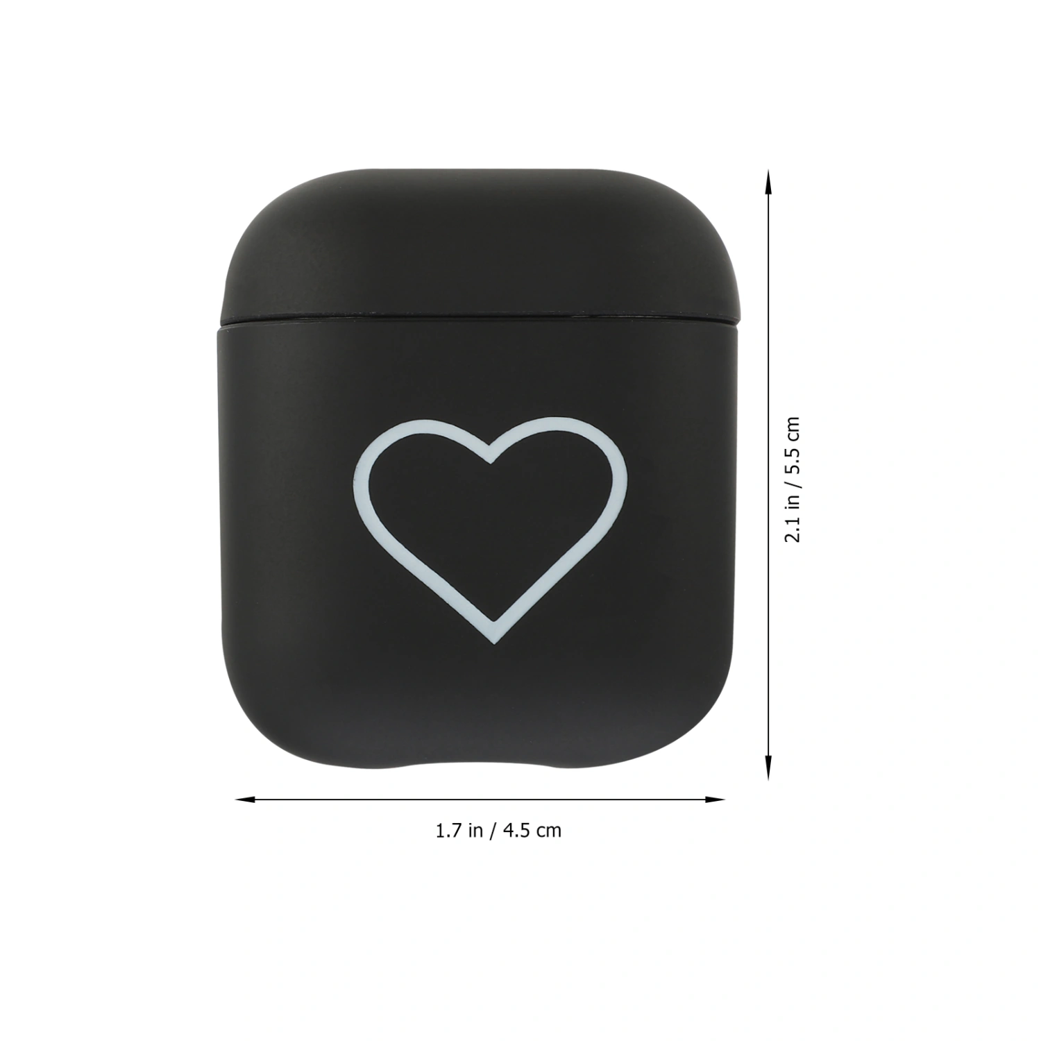 Creative Heart Pattern Earbuds Protector Earbuds Storage Case Compatible for Airpods 1/2