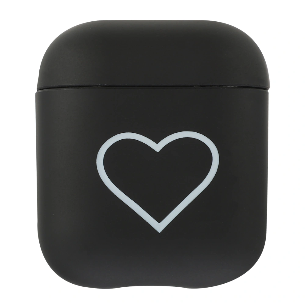 Creative Heart Pattern Earbuds Protector Earbuds Storage Case Compatible for Airpods 1/2