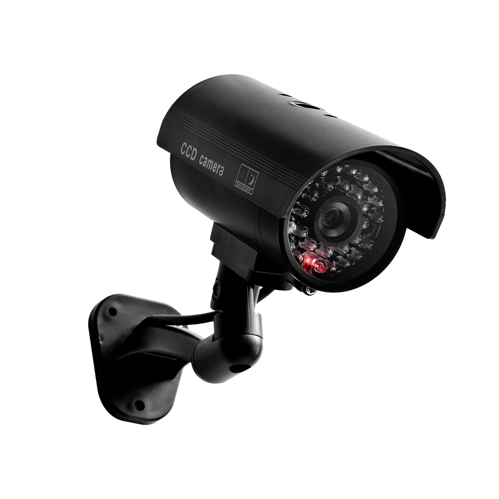 Dummy Fake Camera Imitation High Simulation CCTV Camera Outdoor Monitor Waterproof Surveillance Camera without Battery (Black)