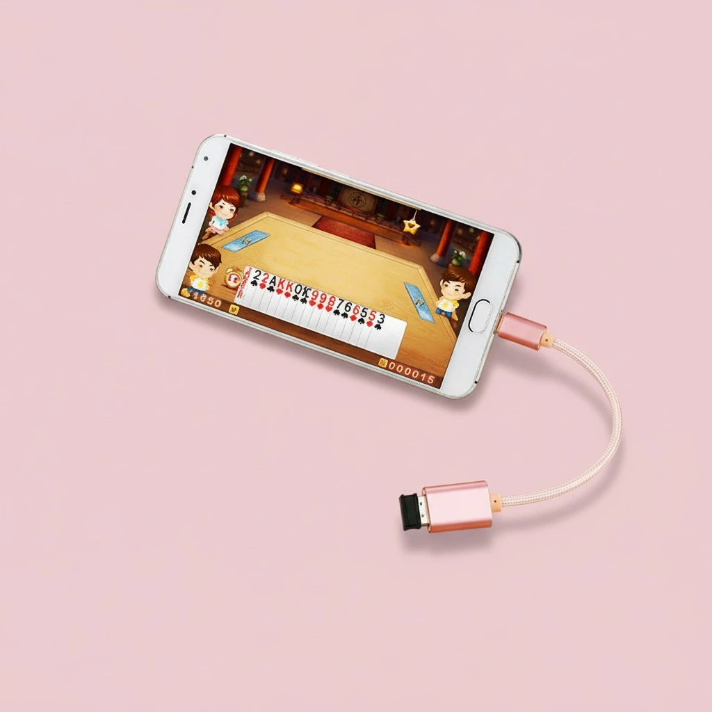 OTG Cable Type-C To USB 2.0 Connect Cable Adapter(Rose Gold)