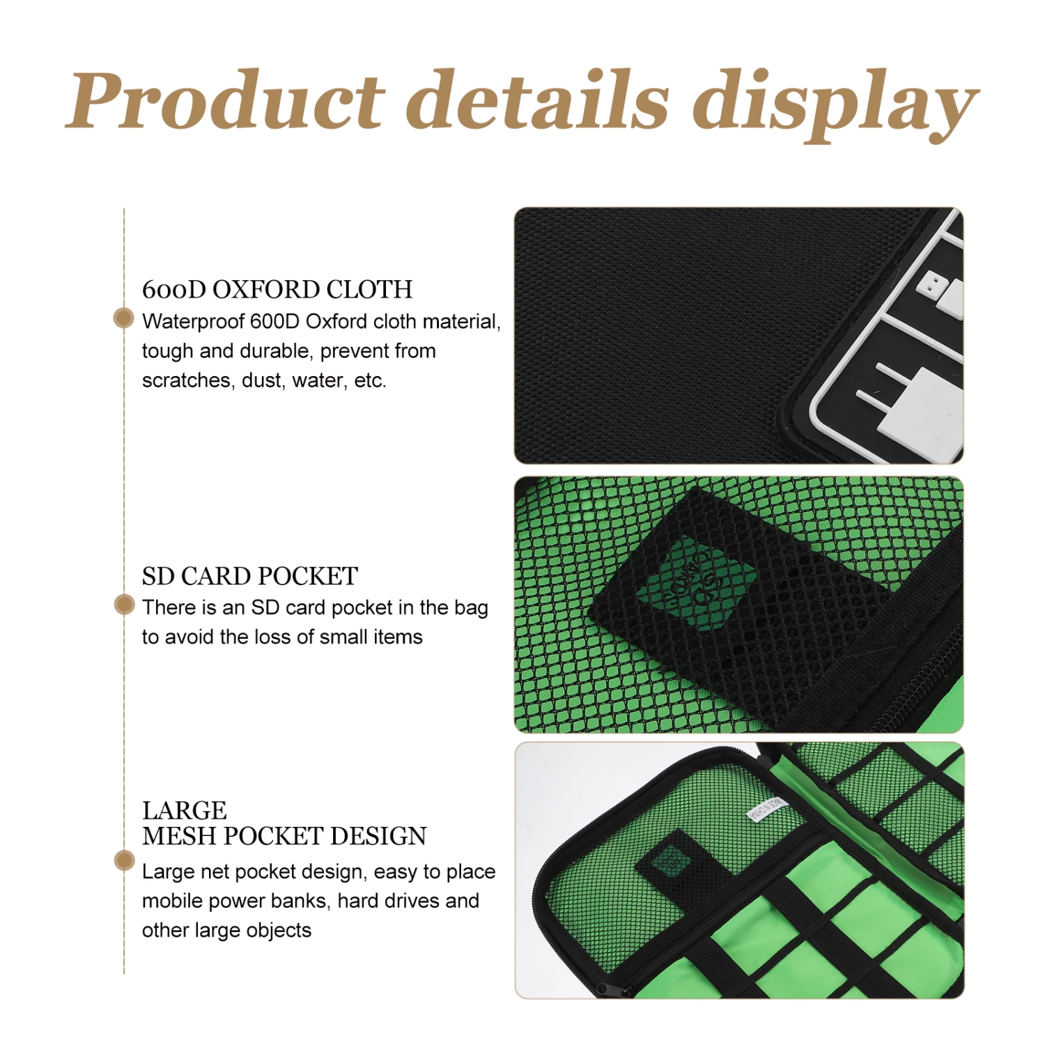 Electronics Organizer Multifunction Travel Cable Organizer Case for Cable Cord Charger USB