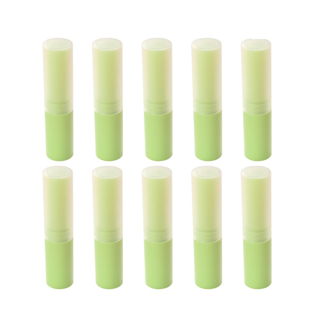 10pcs 4g Women Empty Plastic Lip Balm Tubes Containers Lip Gloss Storage Container for Ladies and Girls (4g Green)