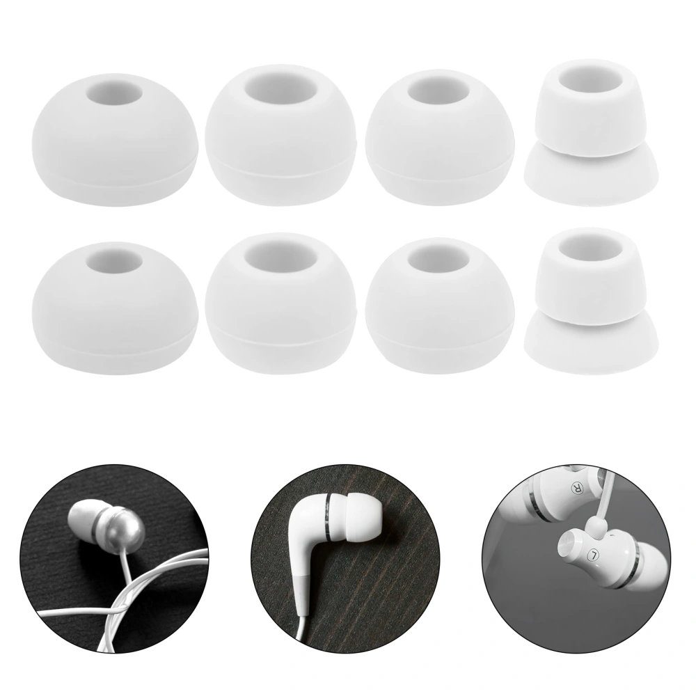 1 Set 16pcs Silicone Earbuds Earmuffs Earphone Case Cover Comfortable Compatible for Pro Powerbeats3 (White)