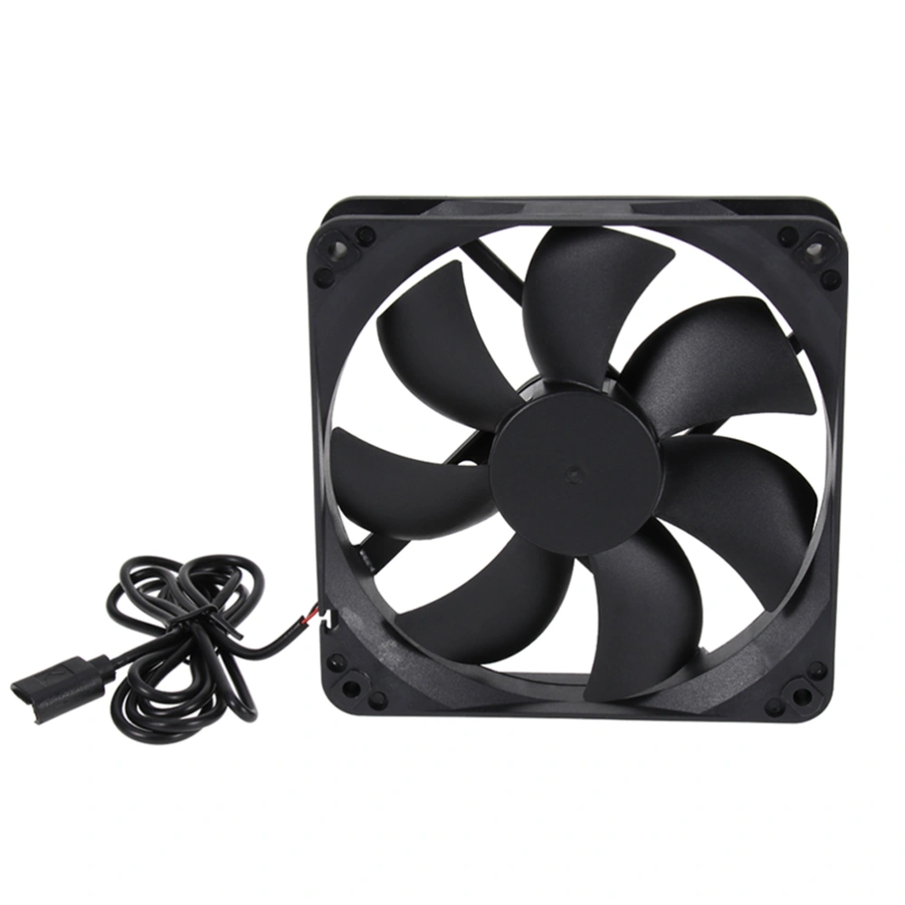 12cm USB Fan Cooler Silent High Airflow Cooling Fan for Router Portable Hard Drive TV Box (Black)