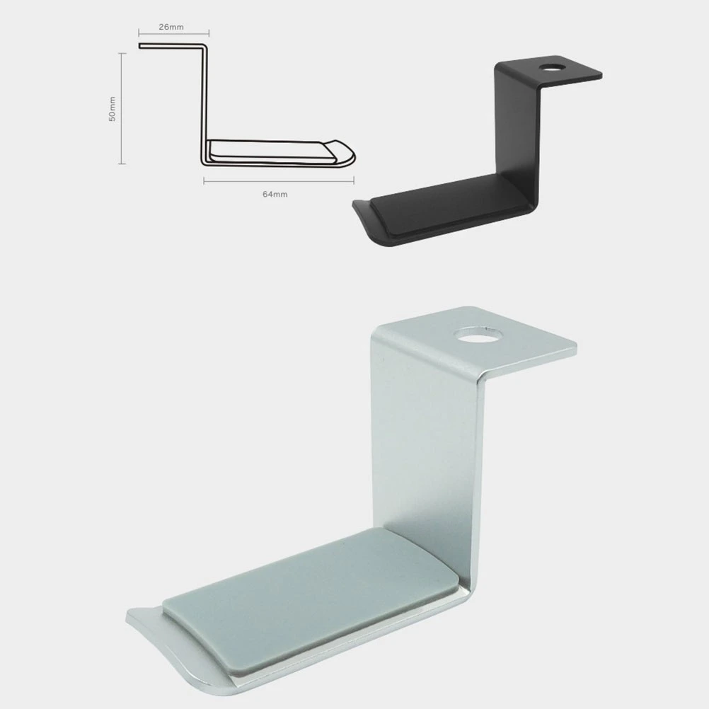Metal Game Headset Holder Aluminium Alloy Headphone Bracket Desk Earphone Storage Rack Head-mounted Headphone Holder for Home (Silver)