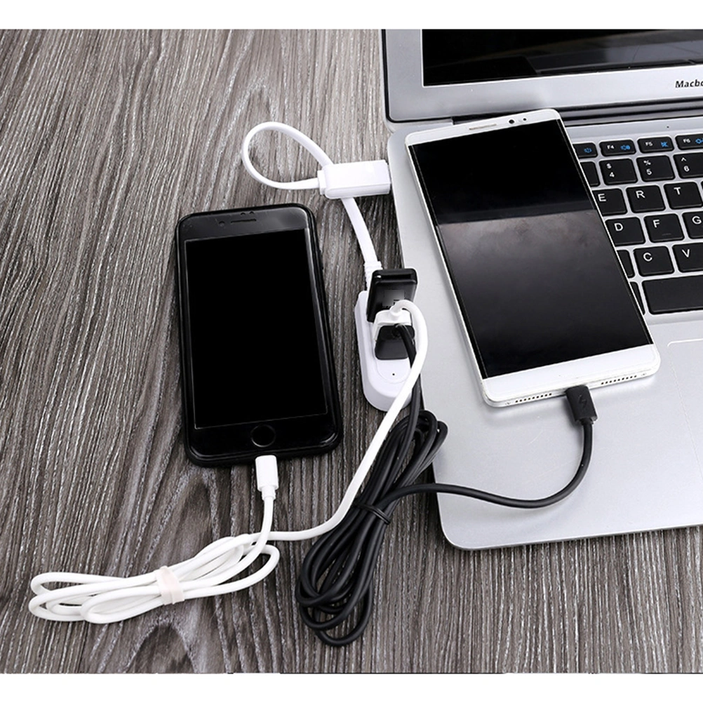 3usb Multi-function 3A Charger Converter Extension Line Expansion Multi-port HUB Hub 0.25M (White)
