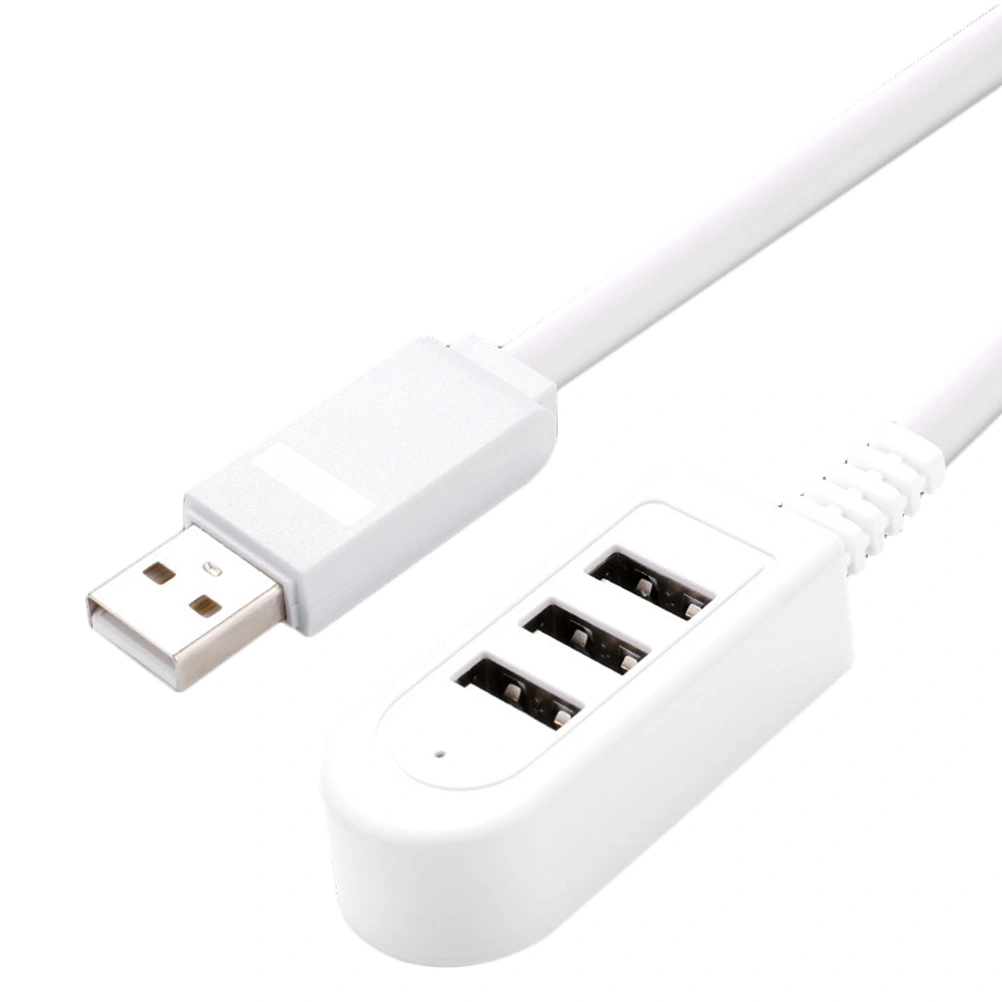 3usb Multi-function 3A Charger Converter Extension Line Expansion Multi-port HUB Hub 0.25M (White)