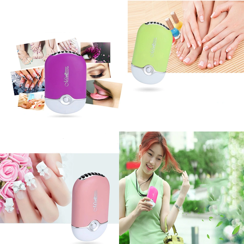 USB Mini Fan Air Conditioning Blower for Eyelash Extension Quick Dryer (Purple)