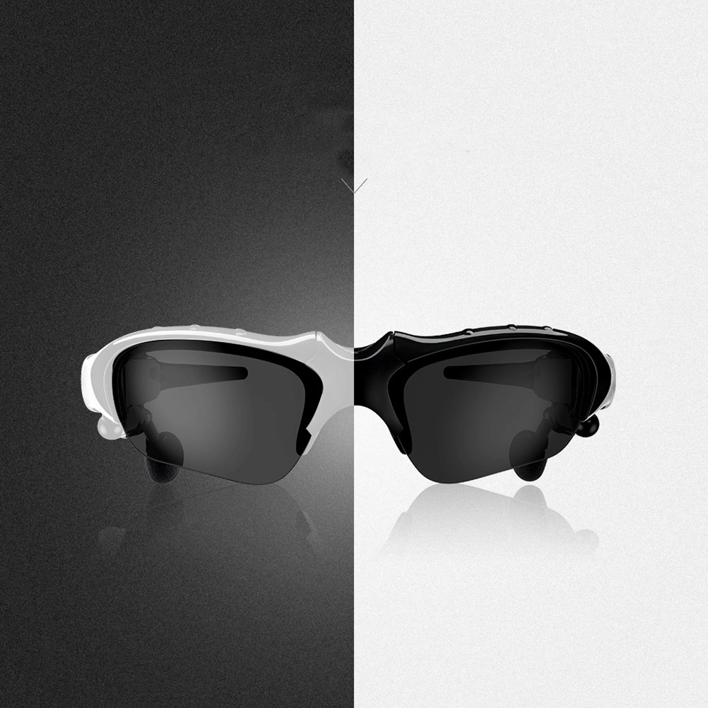 Black Stereo Wireless Headset Telephone Driving Sunglasses Mp3 Music Player Riding Eyes Glasses Handsfree Earphone (Black Glasses Frame)