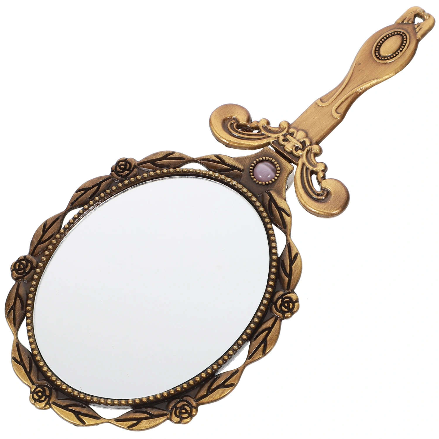 DIY Metal Foldable Mirror Women Make Up Use Mirror Mini Small Size Mirror Bronze Color