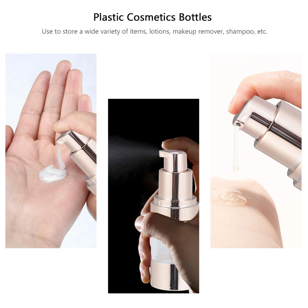 6pcs 15ml Plastic Lotion Bottles Cosmetic Storage Bottle Subpackaging Bottles