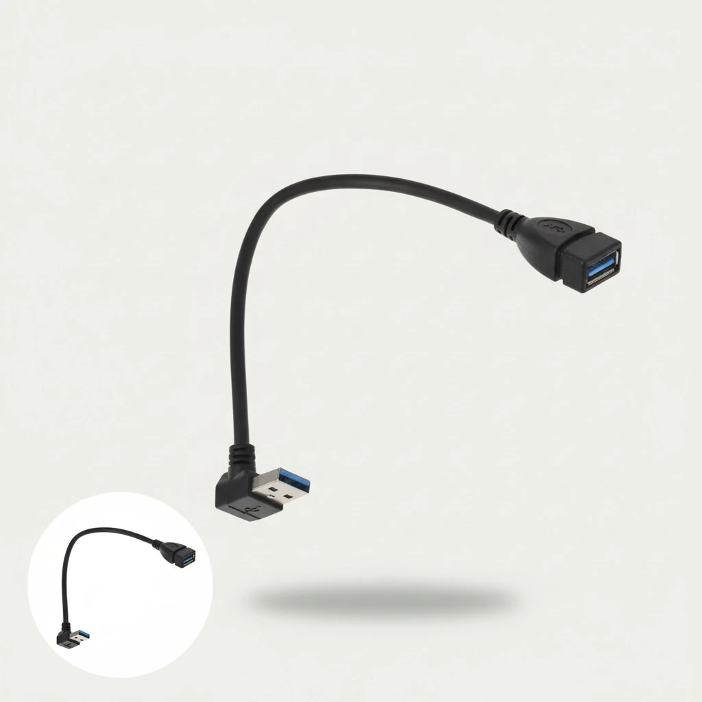 Usb Extension Cable 3.0 Usb 90 Degree Downwards Adapter Usb Right Angle Adapter