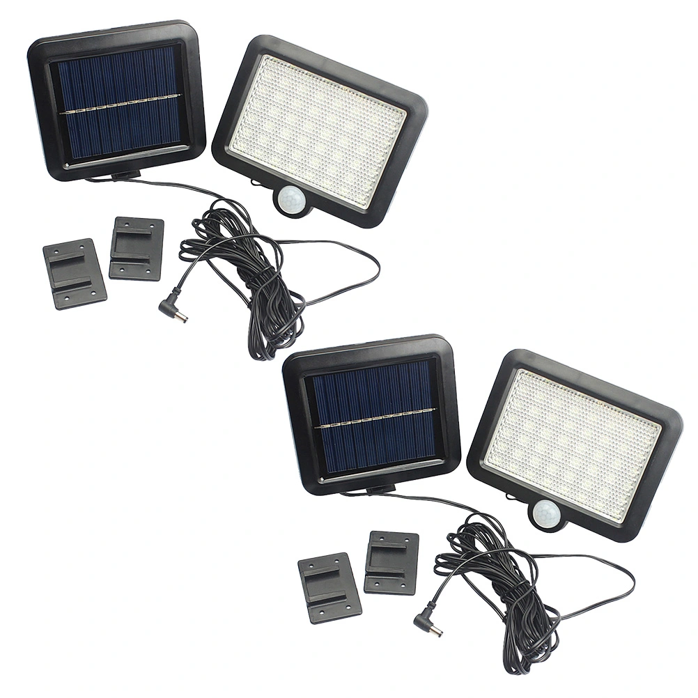 2pcs LED Solar Wall Lights Sensitive Motion Sensor Lamp Outdoor for Garden Patio