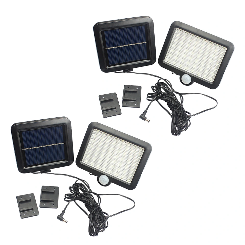 2pcs LED Solar Wall Lights Sensitive Motion Sensor Lamp Outdoor for Garden Patio