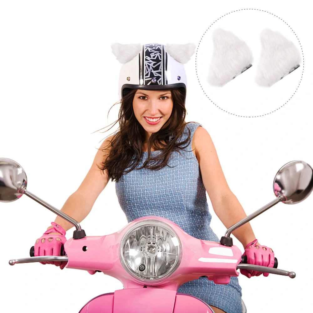 1 Pair Helmet Cat Ears Lovely Helmet Decorations Chic Helmet Accessories