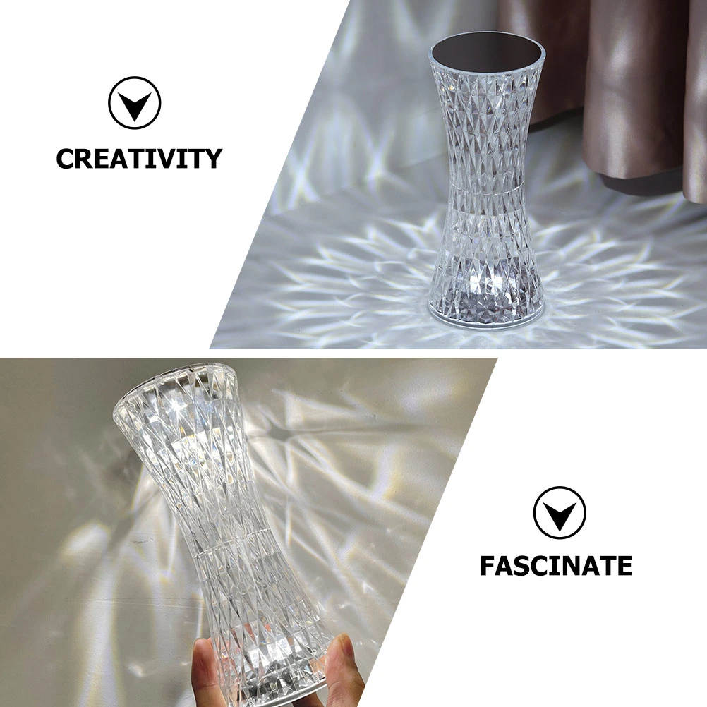 Table Lamp Tower Shape Decorative Lamp Colorful Usb Rechargeable Desk Lighting
