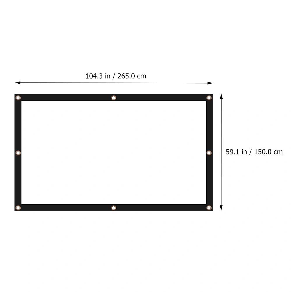 Projector Screen 120 inch 16:9 Foldable Portable Projection Movies Screen