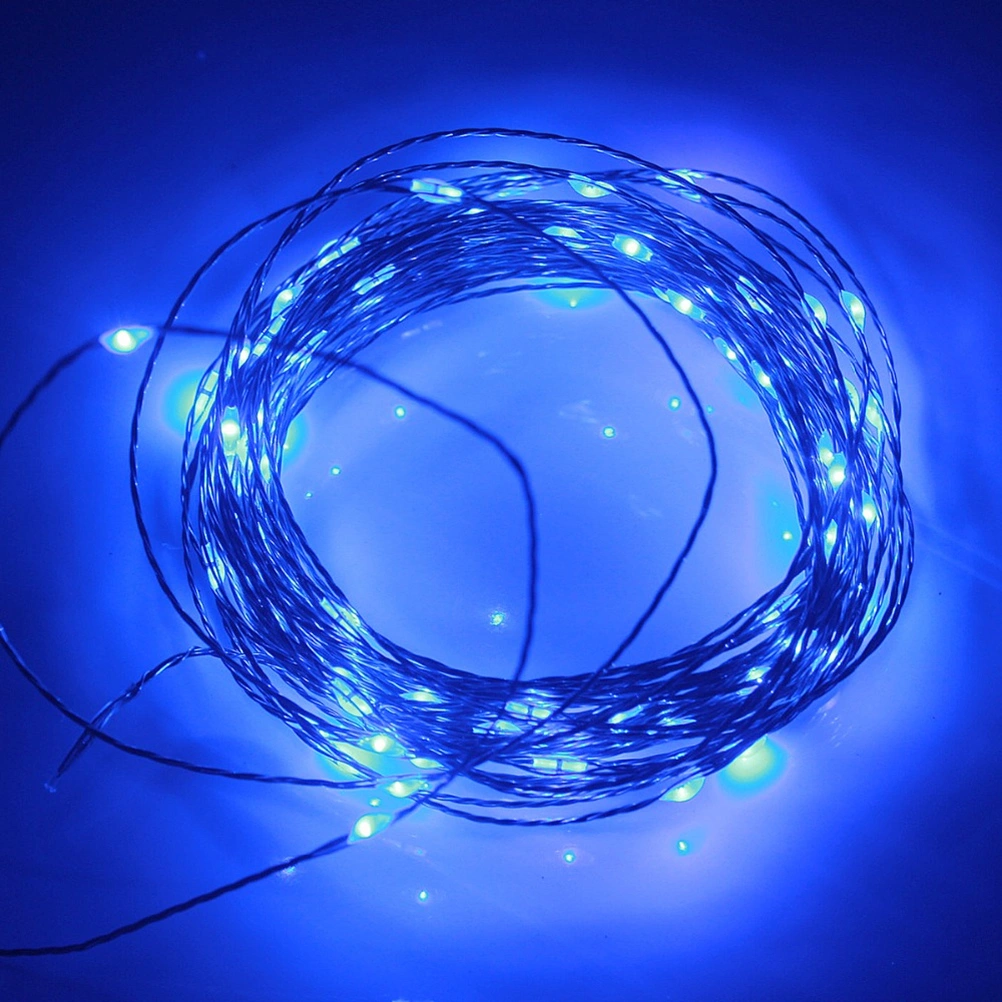 10M 100LED Starry String Lights Fairy String Lights Decorative String Lights for Holiday Wedding Party Home Garden Yard Decoration (Blue)