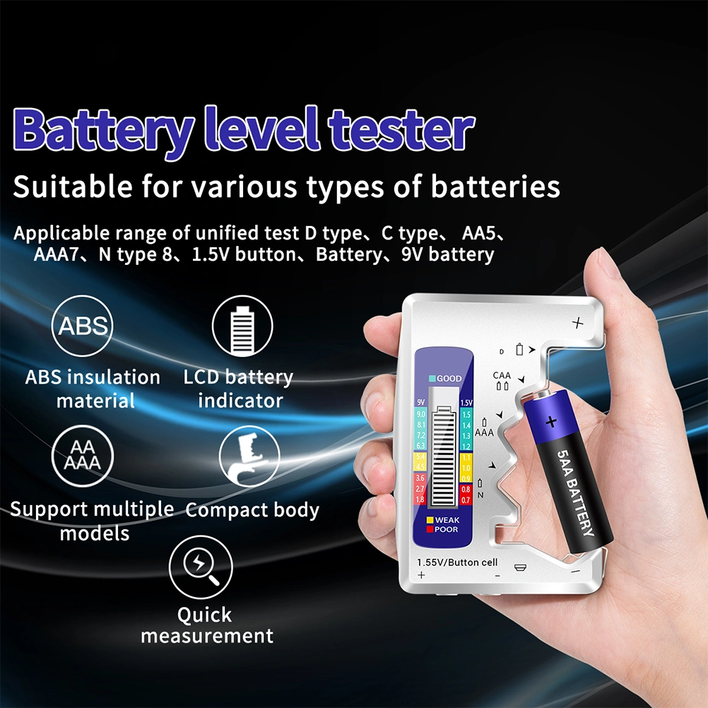 Durable Battery Tester Portable Battery Checker Universal Battery Checker