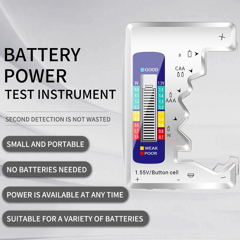 Durable Battery Tester Portable Battery Checker Universal Battery Checker