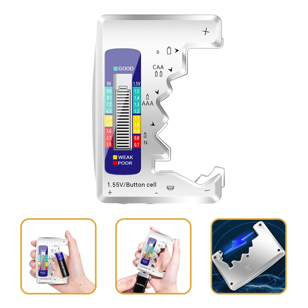 Durable Battery Tester Portable Battery Checker Universal Battery Checker