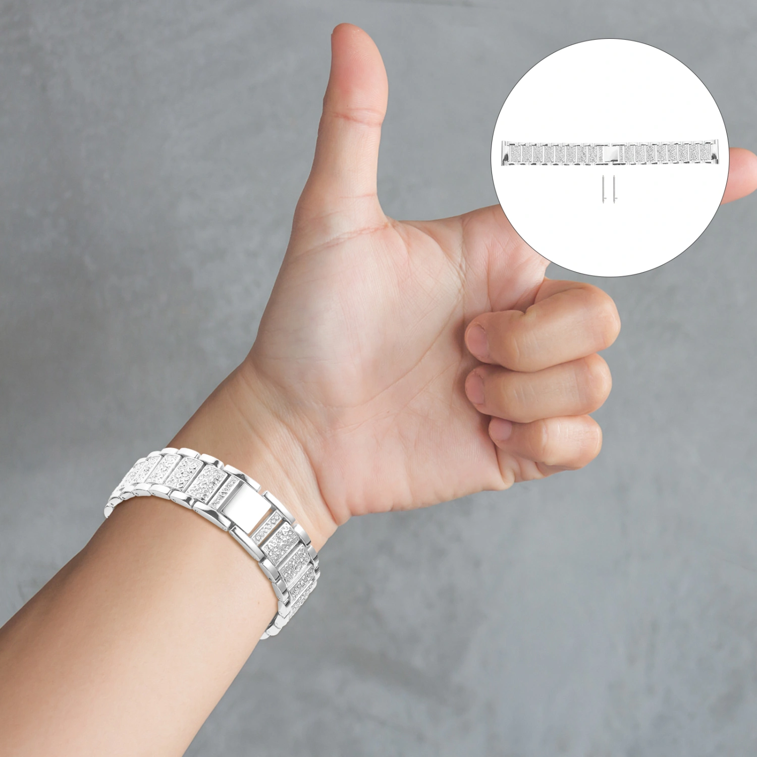 Watch Strap Smartwatch Band Stainless Watchband Compatible for Galaxy Watch 4