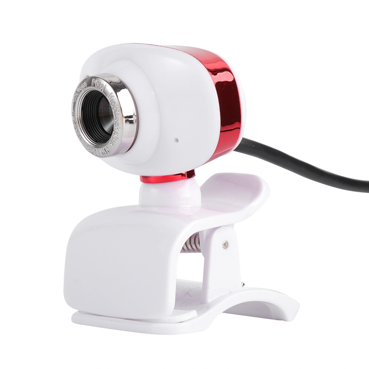 Rotatable Camera Webcam Focal Length Adjustable with Microphone Clip for PC Laptop (Random)