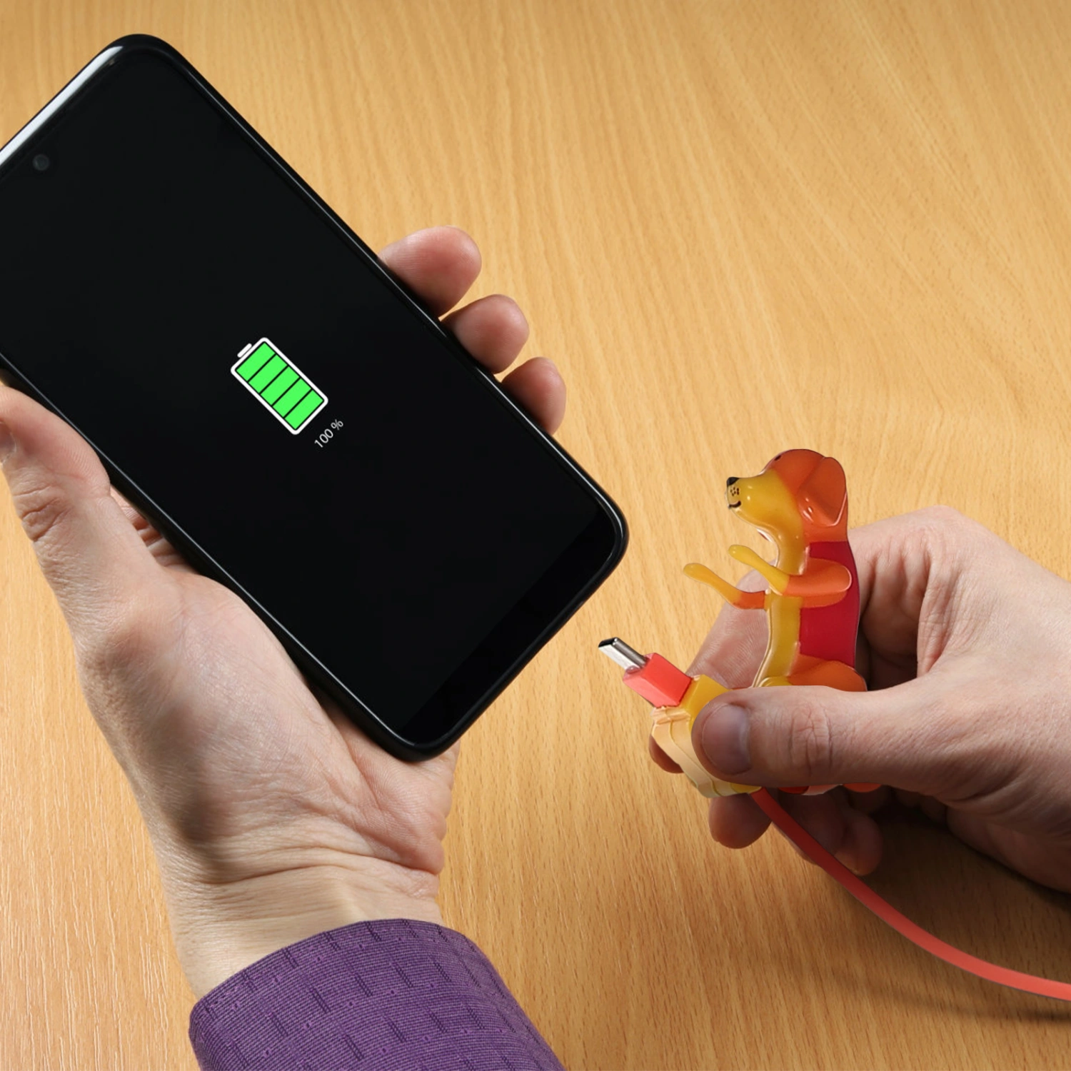 Portable Dog Charging Cable Funny Dog Charger Cable Funny Toy Cellphone Data Cable