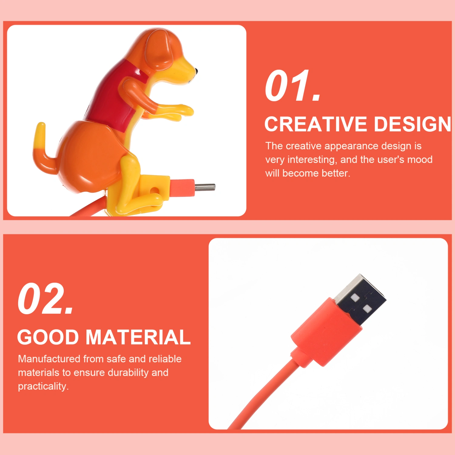 Portable Dog Charging Cable Funny Dog Charger Cable Funny Toy Cellphone Data Cable