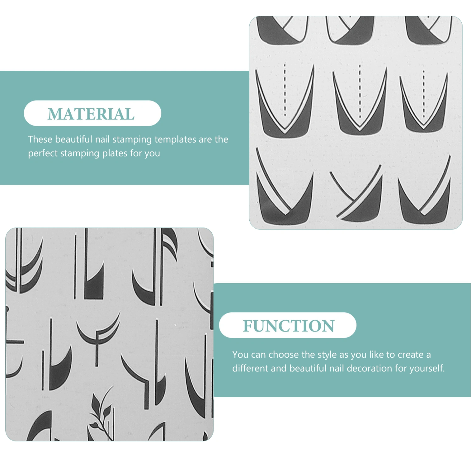 3 Sets Manicure Stamping Plates Nail Art Steel Templates Nail Stamping Stencil