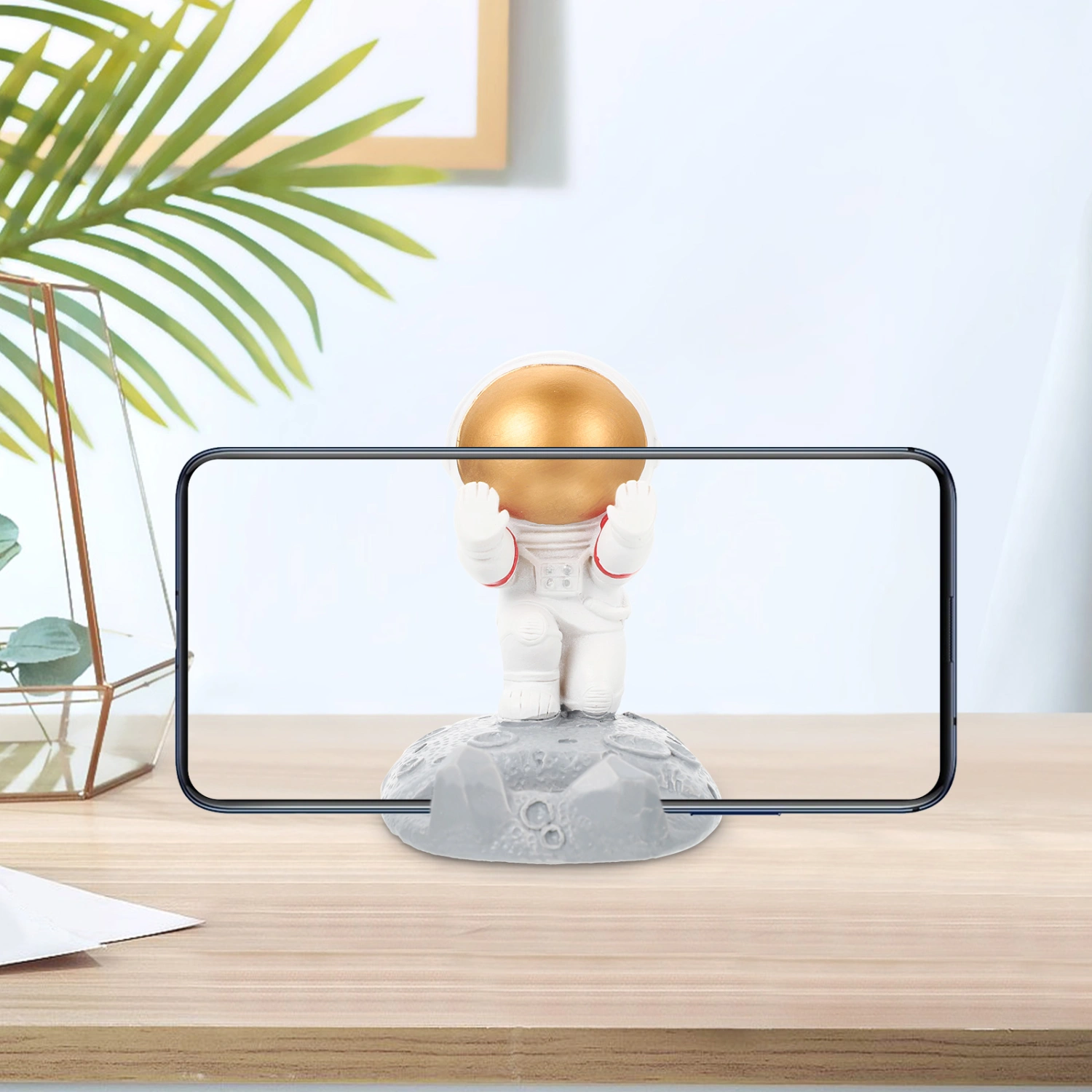 Cartoon Phone Holder Astronaut Phone Holder Smartphone Stand Astronaut Statue
