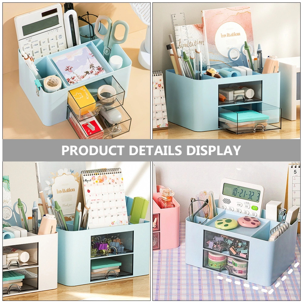 Desktop Stationery Organizer Sundries Organizing Box Bedroom Cosmetics Storage Box